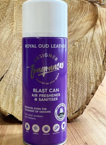 Designer Fragrances Royal Oud Blast Can Air Freshener 400ml | Long-Lasting Luxury Perfume Odor Eliminator for Cars, Sneakers, Home, Pets & Office