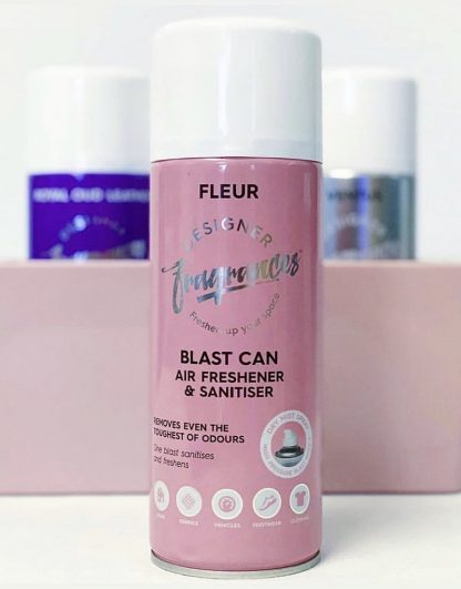 Designer Fragrances Fleur Blast Can Air Freshener 400ml | Long-Lasting Luxury Perfume Odor Eliminator for Cars, Sneakers, Home, Pets & Office
