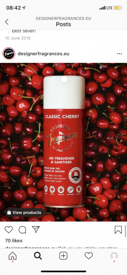 Designer Fragrances Classic Cherry Blast Can Air Freshener 400ml | Long-Lasting Luxury Perfume Odor Eliminator for Cars, Sneakers, Home, Pets & Office - Image 7
