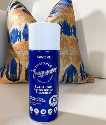 Designer Fragrances Savore Blast Can Air Freshener 400ml | Long-Lasting Luxury Perfume Odor Eliminator for Cars, Sneakers, Home, Pets & Office