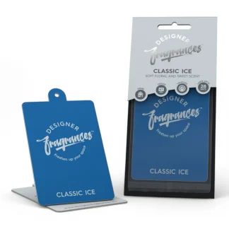 Designer Fragrances Classic Ice Premium Car Air Freshener – Discontinued & Limited Stock – Long-Lasting Hanging Freshener for Cars